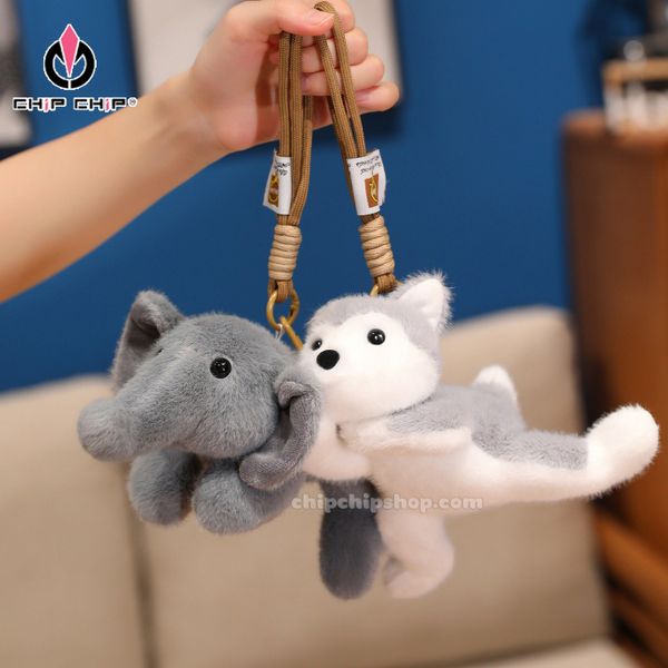 Móc Khóa Thỏ Lười Lông Xù