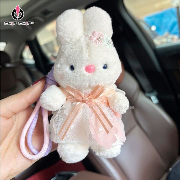 MÓC KHÓA THỎ ĐẦM HOA