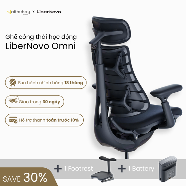 Libernovo Omni – Cách mạng mới của ghế công thái học, lập kỷ lục gọi vốn hơn 8 triệu đô trên Kickstarter