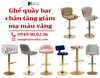 Top 8 mẫu ghế bar nâng hạ chân mạ màu vàng sang trọng và nổi bật