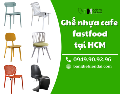 Top 6 mẫu ghế nhựa cafe fastfood hot nhất hiện nay