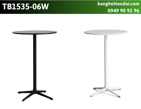 Bàn quầy bar mặt gỗ chân sắt sơn tĩnh điện TB1535-06W