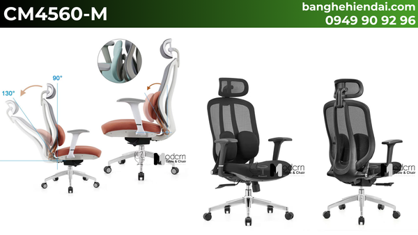 Ghế xoay văn phòng hỗ trợ cột sống CM4560-M