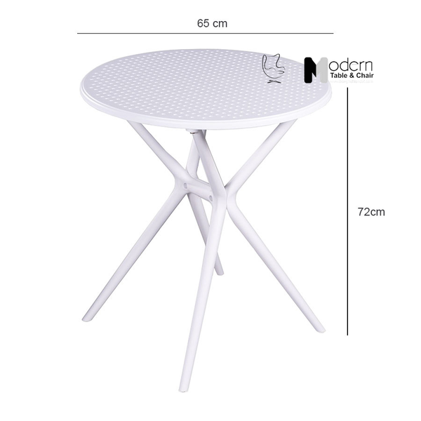 Bàn ăn tròn nhựa đúc ngoài trời TE10001-65S