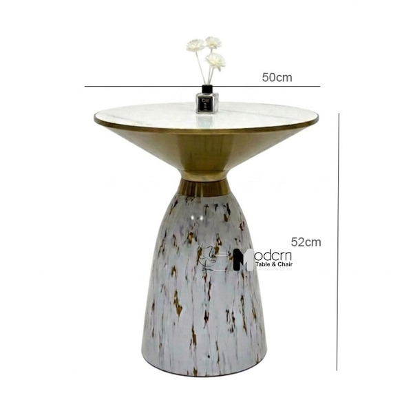 Bàn trà decor phòng khách mặt đá tròn TS16002-05E - Kích thước