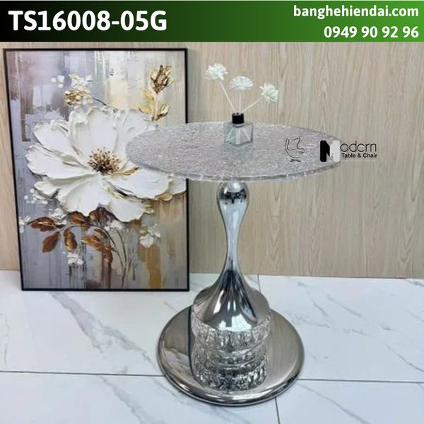 Bàn sofa decor mặt pha lê tròn TS16008-05G