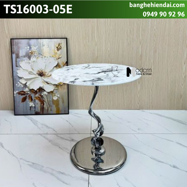 Bàn trà góc mặt đá vân mây TS16003-05E