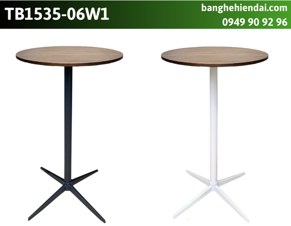 Bàn cafe sự kiện mặt vân gỗ cao 1m TB1535-06W1
