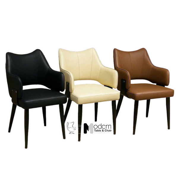 Ghế nhà hàng nệm bọc da chân sắt sơn tĩnh điện CN23003-P