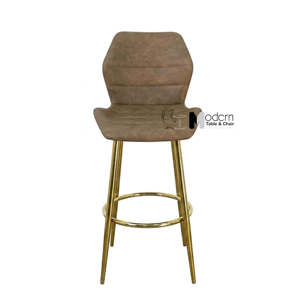 Ghế đảo bếp nệm chân xi mạ màu vàng CBF23001B-P