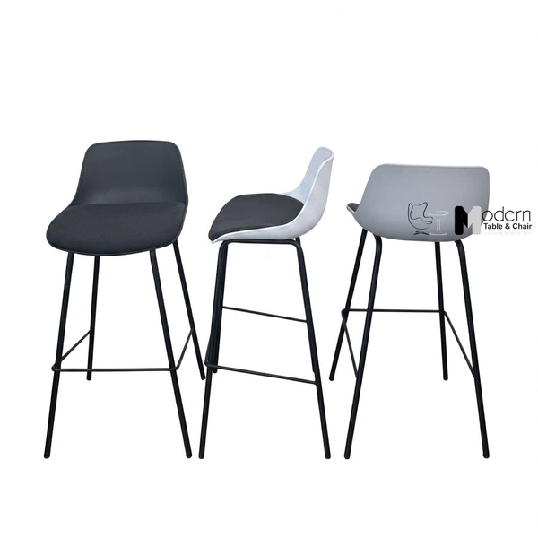 Ghế quầy bar thân nhựa chân sắt cố định CB01004-F