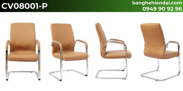 Ghế tiếp khách bọc da vinyl theo yêu cầu CV08001-P