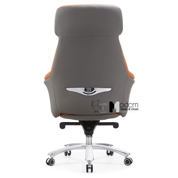 Ghế xoay giám đốc nệm da thật cao cấp CM01001-L - Màu cam