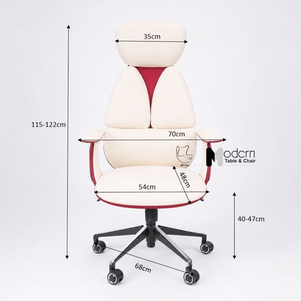 Ghế giám đốc nữ da thật ngả lưng 3 cấp độ CM01002-L - Kích thước