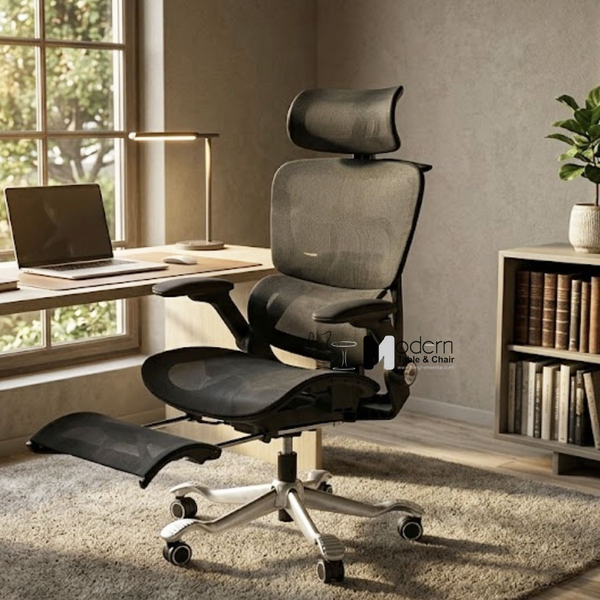 Ghế lưới giám đốc ngả lưng có gác chân CR01001-M