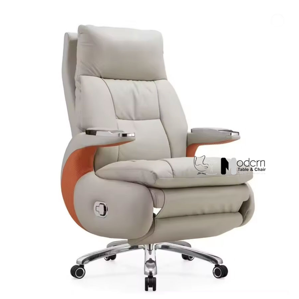 Ghế lãnh đạo nệm da PU ngả lưng sâu CDR27004-P - Màu kem