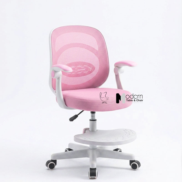 Ghế học sinh tiểu học lưng lưới có gác chân CE03003-M - Màu hồng