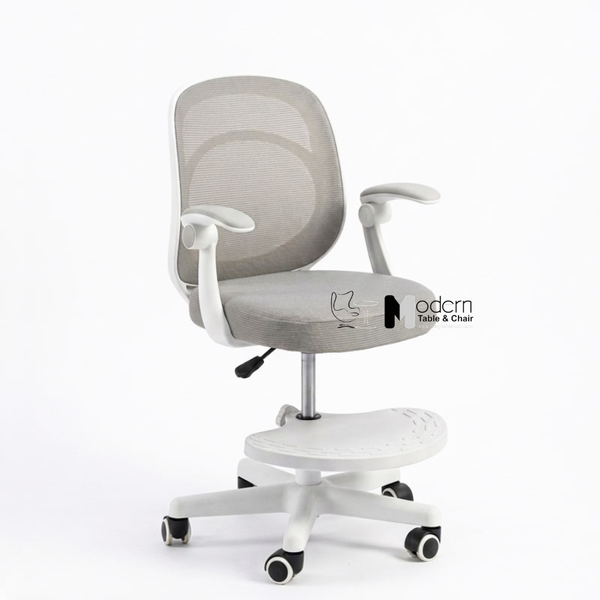 Ghế học sinh tiểu học lưng lưới có gác chân CE03003-M - Màu xám