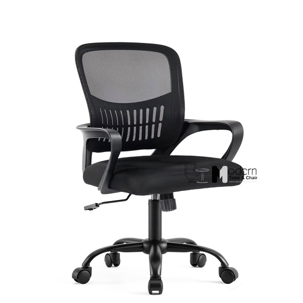 Ghế xoay văn phòng lưng lưới nhỏ gọn CE030005-M​​​​​​​ - Chân sắt sơn đen