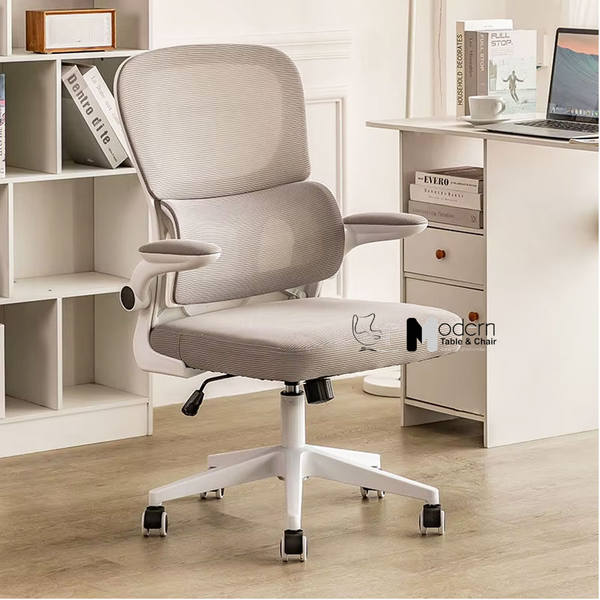 Ghế nhân viên lưng trung tay gấp gọn CE4563-2M - Màu xám