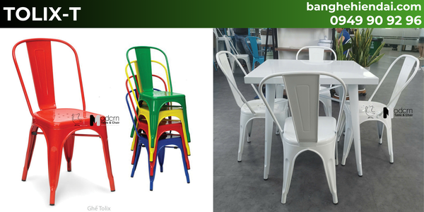 Ghế pantry khung thép sơn tĩnh điện TOLIX-T
