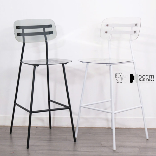 Ghế quầy bar thân nhựa trong suốt CB01003-PC