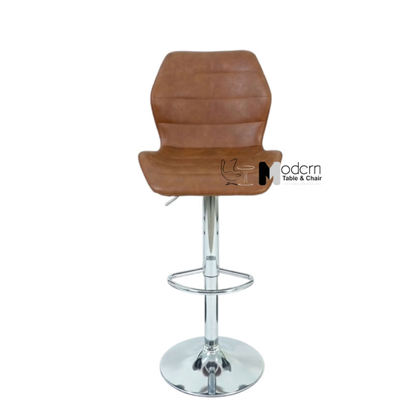 Ghế đảo bếp da Nappa chân thép mạ CB23001-P