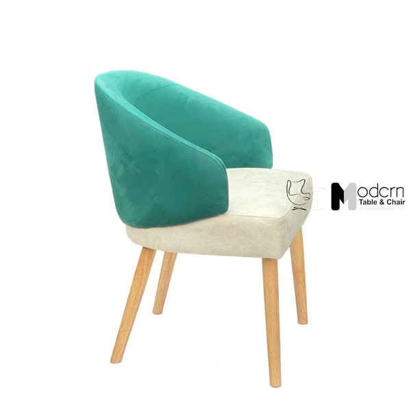 Ghế nhà hàng khung gỗ nệm vải LUCAS-F