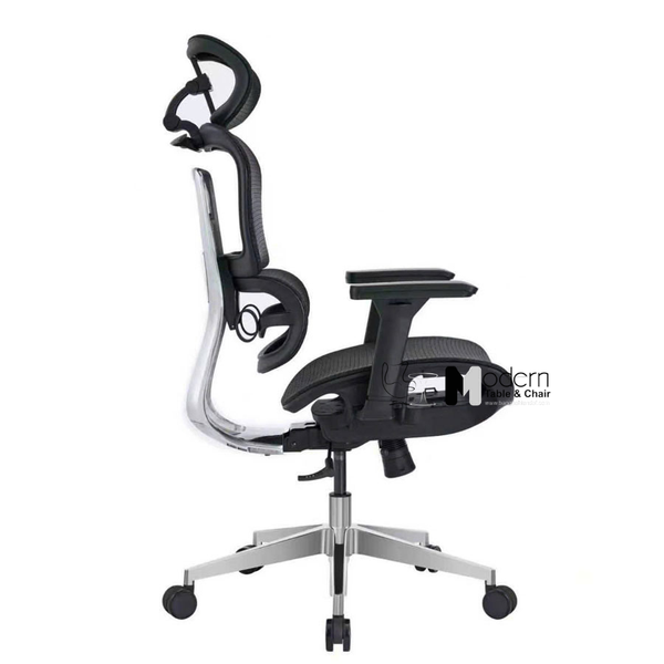 Ghế làm việc công thái học tay điều chỉnh màu đen CM06001-M