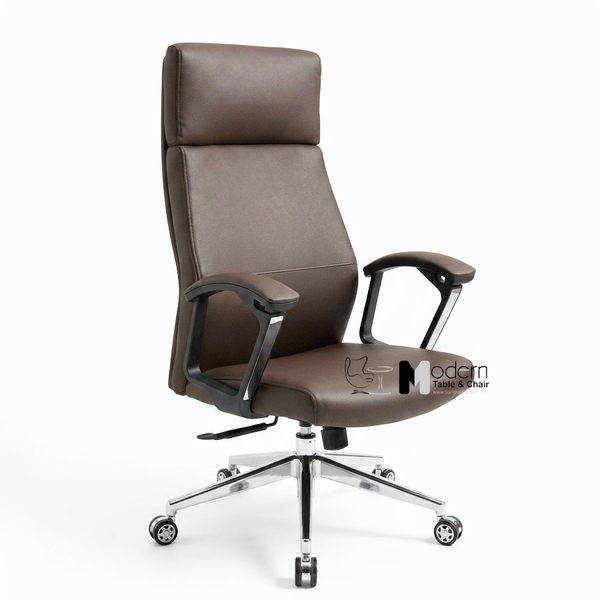 Ghế trưởng phòng lưng cao có bánh xe CM270009-P - Màu nâu socola