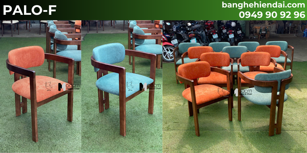 Ghế cafe gỗ ash có tay vịn PALO 12-F