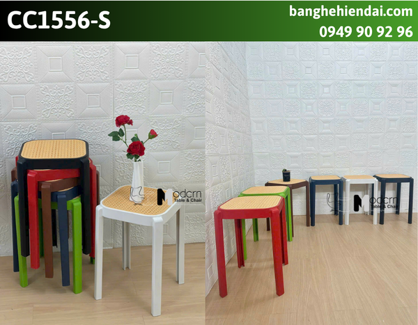 Ghế cafe nhựa đúc không lưng tựa CC1556-S