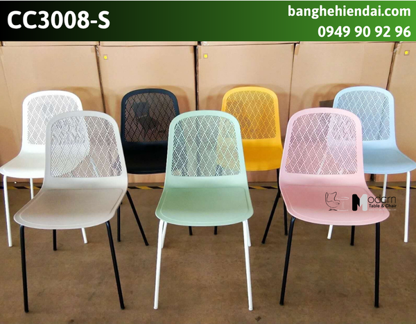 Ghế fastfood thân nhựa nhiều màu CC3008-S