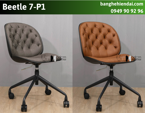 Ghế phòng họp nệm da nhỏ gọn Beetle 7-P1