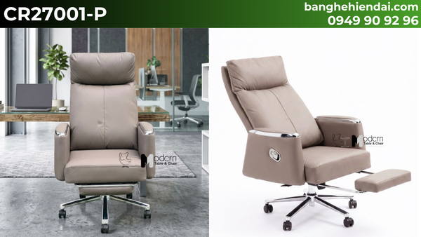 Ghế làm việc lưng cao có gác chân CR27001-P