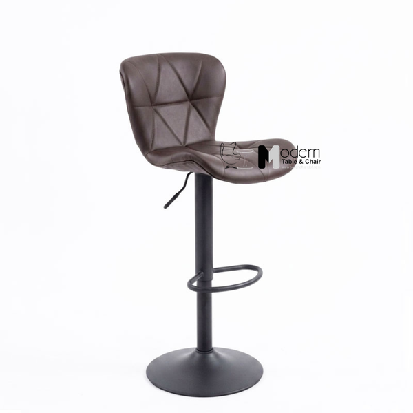 Ghế quầy bar xoay nâng hạ chân đen CB2126A-P - Màu nâu socola