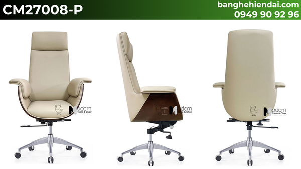 Ghế lãnh đạo có tay vịn liền thân CM27008-M