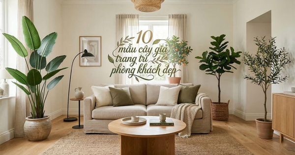 10 mẫu cây giả trang trí phòng khách đẹp như thật giúp nhà sang trọng hơn