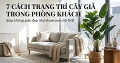 7 cách trang trí cây giả trong phòng khách đẹp như showroom nội thất