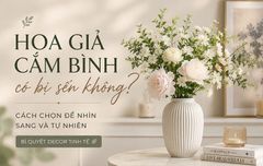 Hoa giả cắm bình có bị sến không? Cách chọn để nhìn sang và tự nhiên