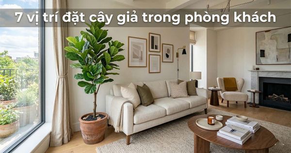 7 vị trí đặt cây giả trong phòng khách giúp nhà nhìn sang hơn
