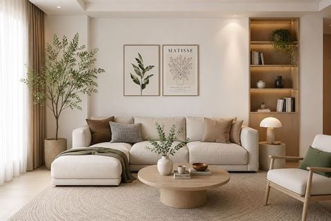 10 góc phòng khách đẹp hơn khi có cây giả decor