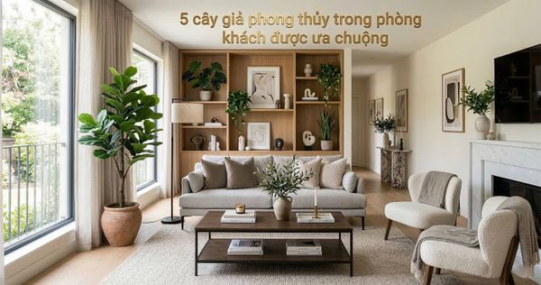 5 cây giả phong thủy trong phòng khách giúp thu hút tài lộc và may mắn