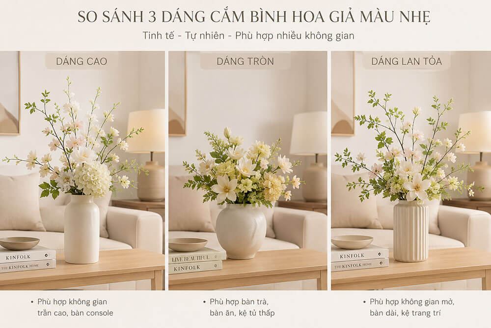 các kiểu cắm hoa đơn giản tinh tế