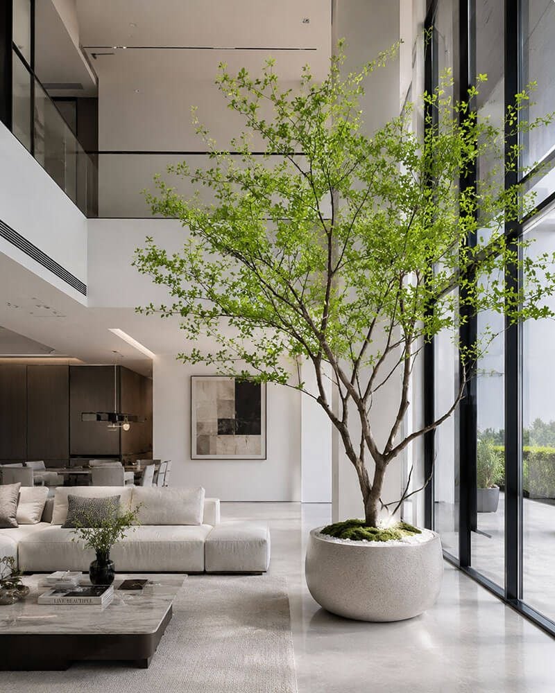cây thạch nam giả loại lớn decor phòng khách chung cư cao cấp
