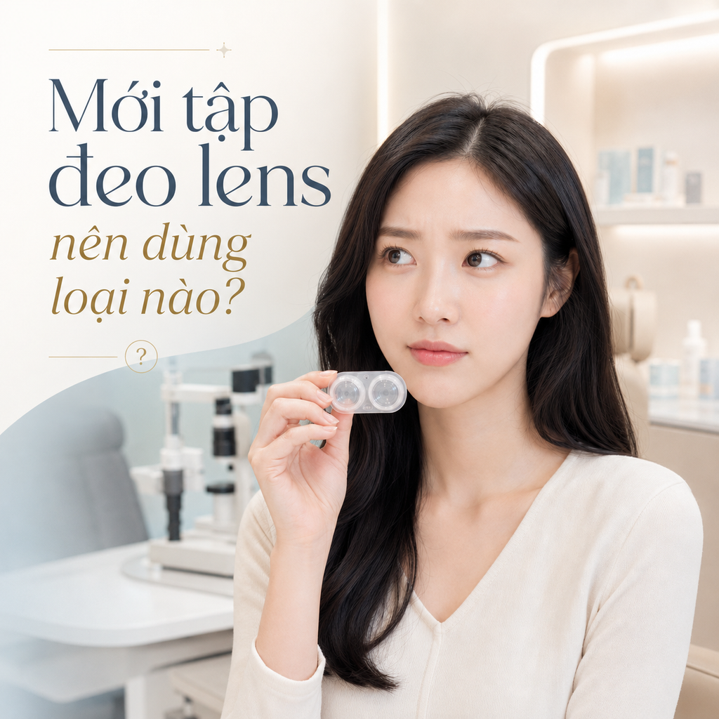 Mới tập đeo lens nên dùng loại nào? Gợi ý dòng lens cấp ẩm cho mắt nhạy cảm