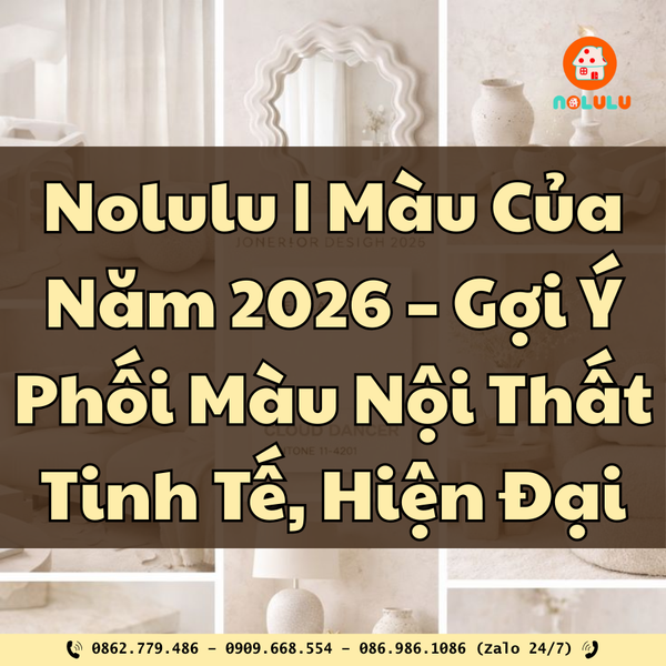 Màu Của Năm 2026 – Gợi Ý Phối Màu Nội Thất Tinh Tế, Hiện Đại Cùng Nolulu