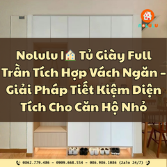 🏠 Tủ Giày Full Trần Tích Hợp Vách Ngăn – Giải Pháp Tiết Kiệm Diện Tích Cho Căn Hộ Nhỏ