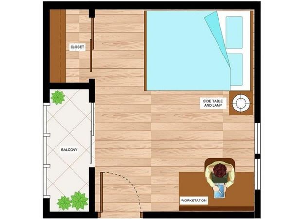 [12+] Bản vẽ, Phương án, mẫu thiết kế phòng ngủ nhỏ 10m2 đẹp, hiện đạị