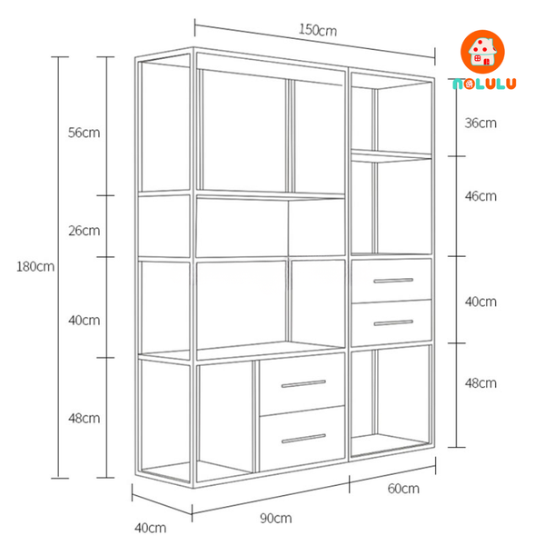 Kệ sắt trang trí hiện đại Nolulu - KS02
